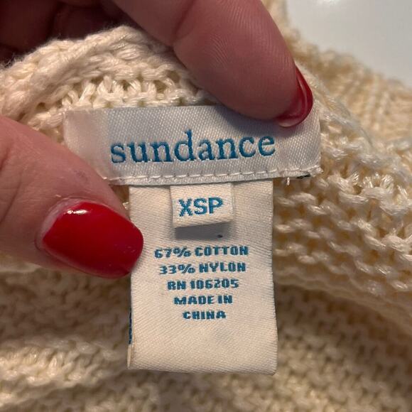 Sundance Cream Open Knit Ingrid Cardigan Sweater XSP - Picture 9 of 9